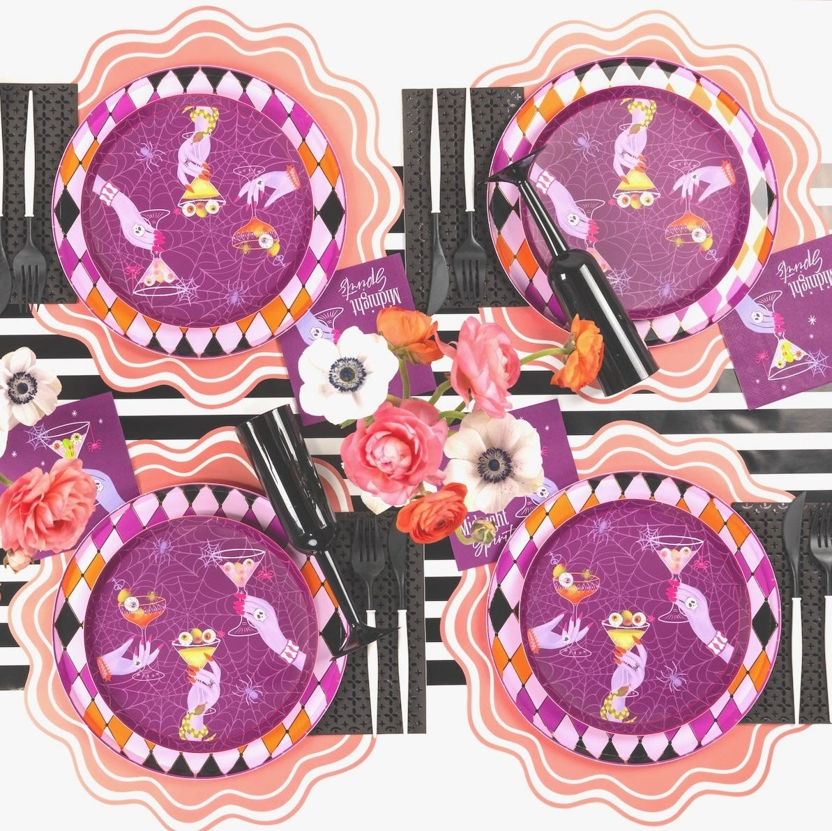 Midnight Spirits Halloween Dessert Plates