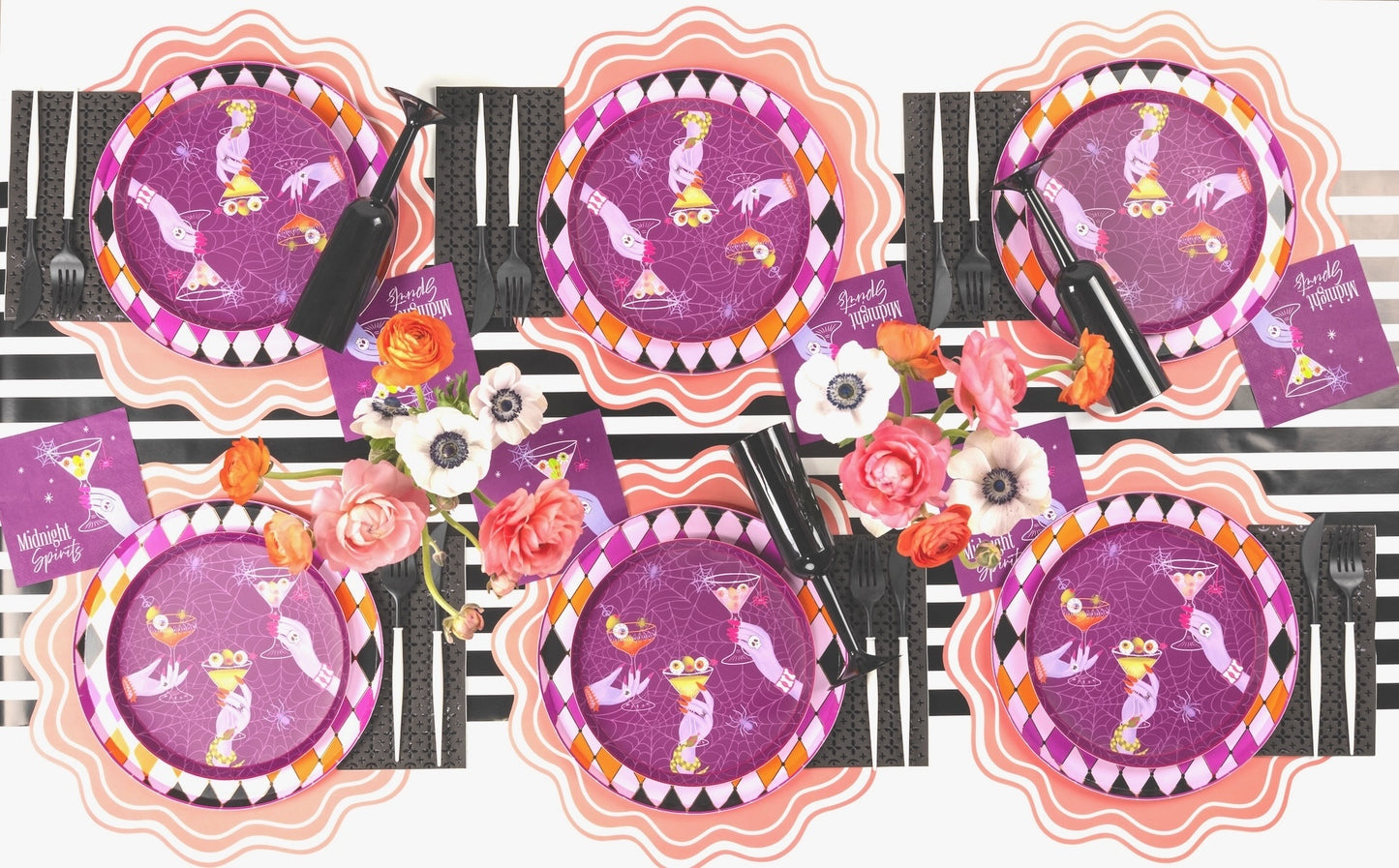 HAL25-DNP4-Halloween Diamond Dinner Plates