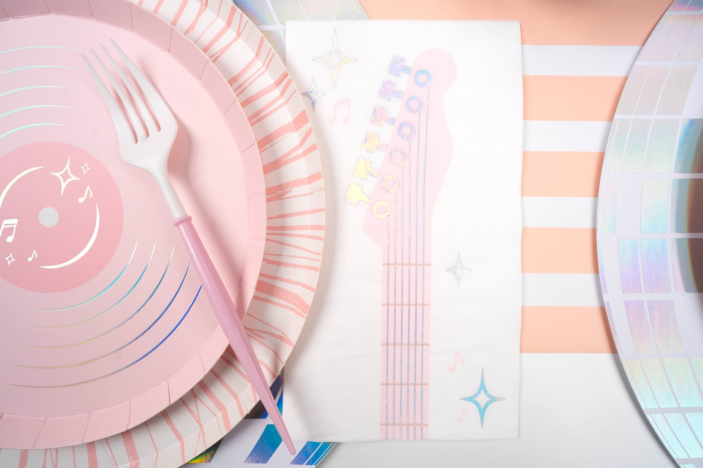 Pop Star Dance Party Vinyl Record Dessert Plates