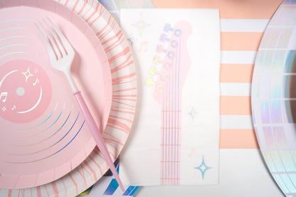 Pop Star Dance Party Vinyl Record Dessert Plates