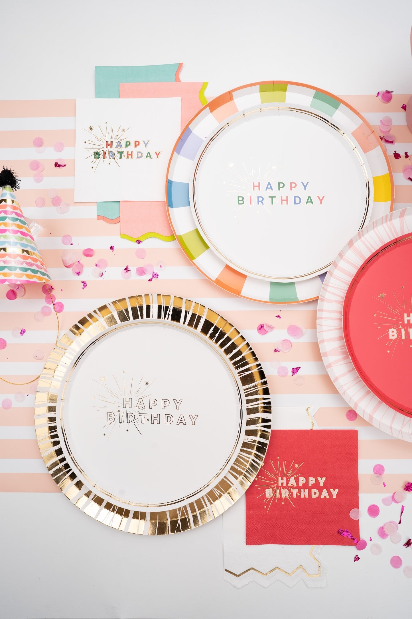Colorful Happy Birthday Beverage Napkins
