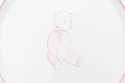 Pink Precious Baby Bear Dessert Plates