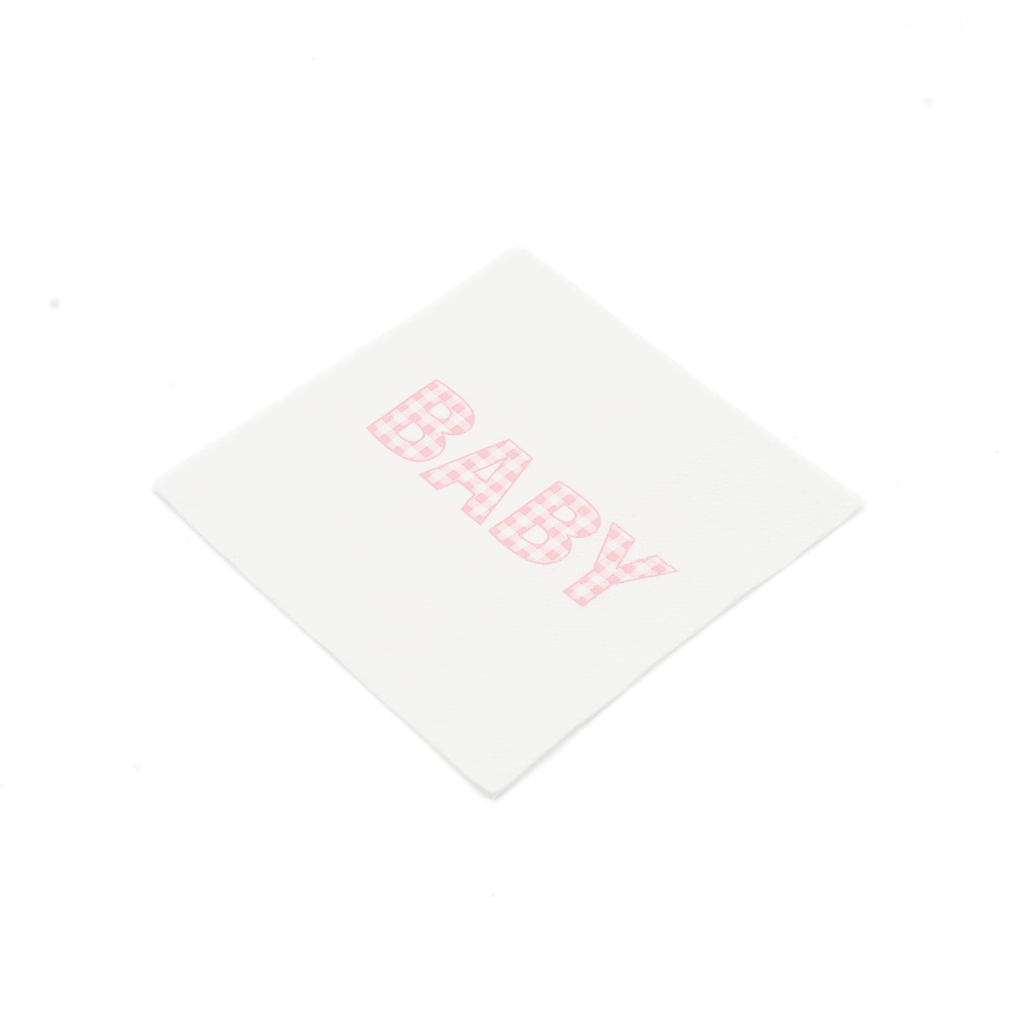 Pink Precious Baby Plaid Cocktail Napkins