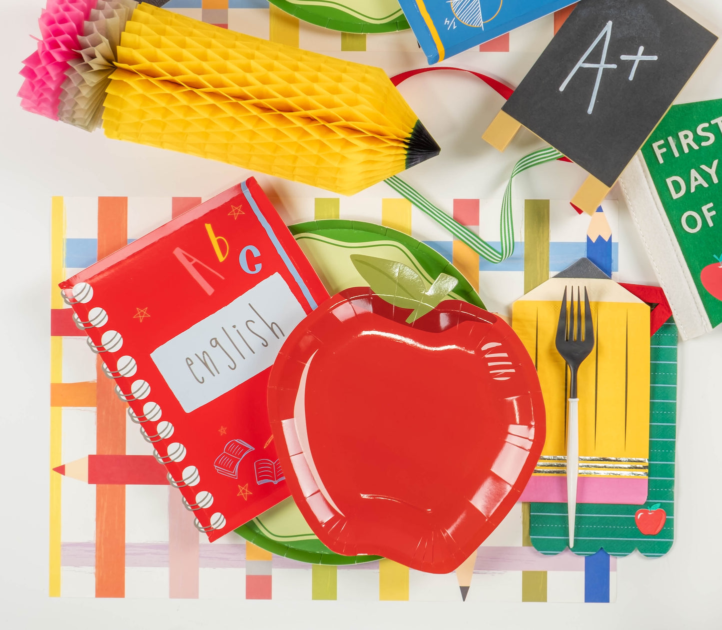 "School Days" Notebook Shaped Plates