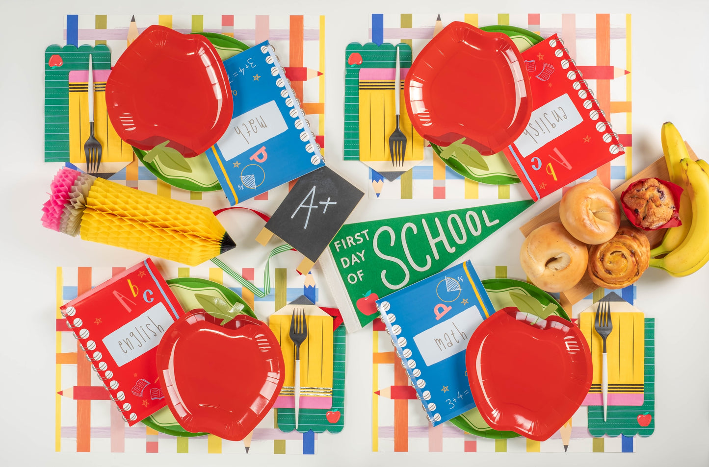 "School Days" Notebook Shaped Plates