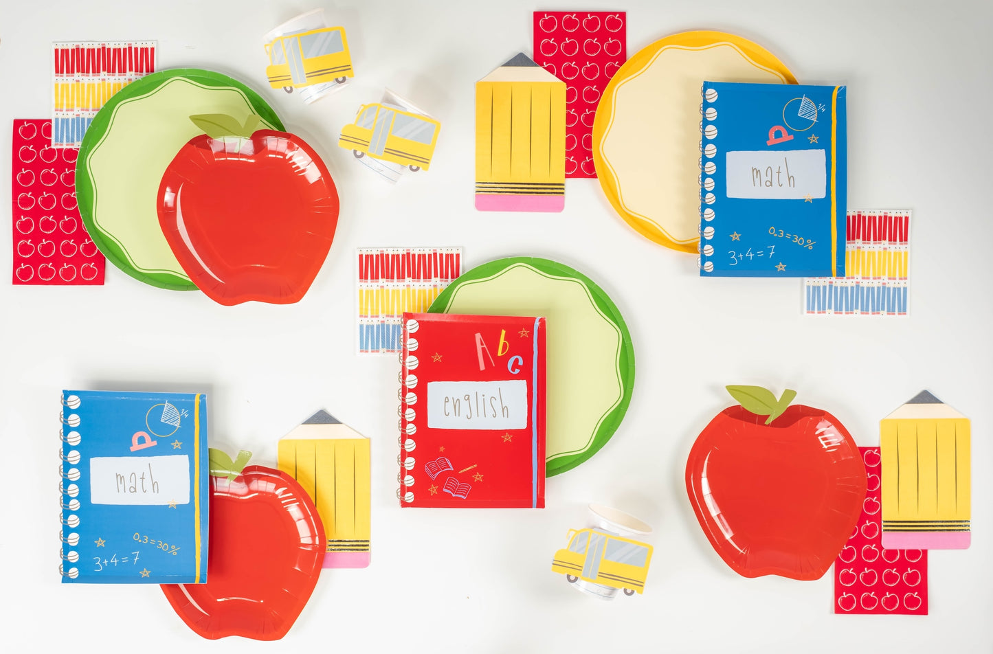 "School Days" Notebook Shaped Plates