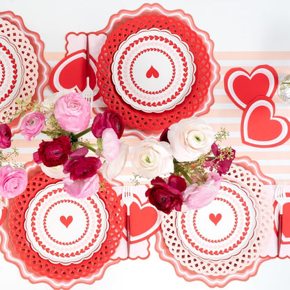 Sweetheart Swirl Hearts Dessert Plates