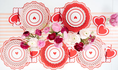 Sweetheart Swirl Hearts Dessert Plates