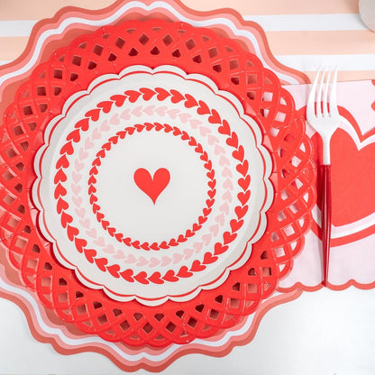 Sweetheart Swirl Hearts Dessert Plates