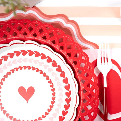 Sweetheart Swirl Hearts Dessert Plates