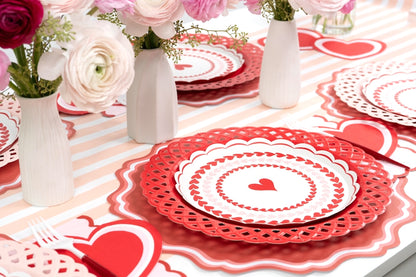 Sweetheart Swirl Hearts Dessert Plates