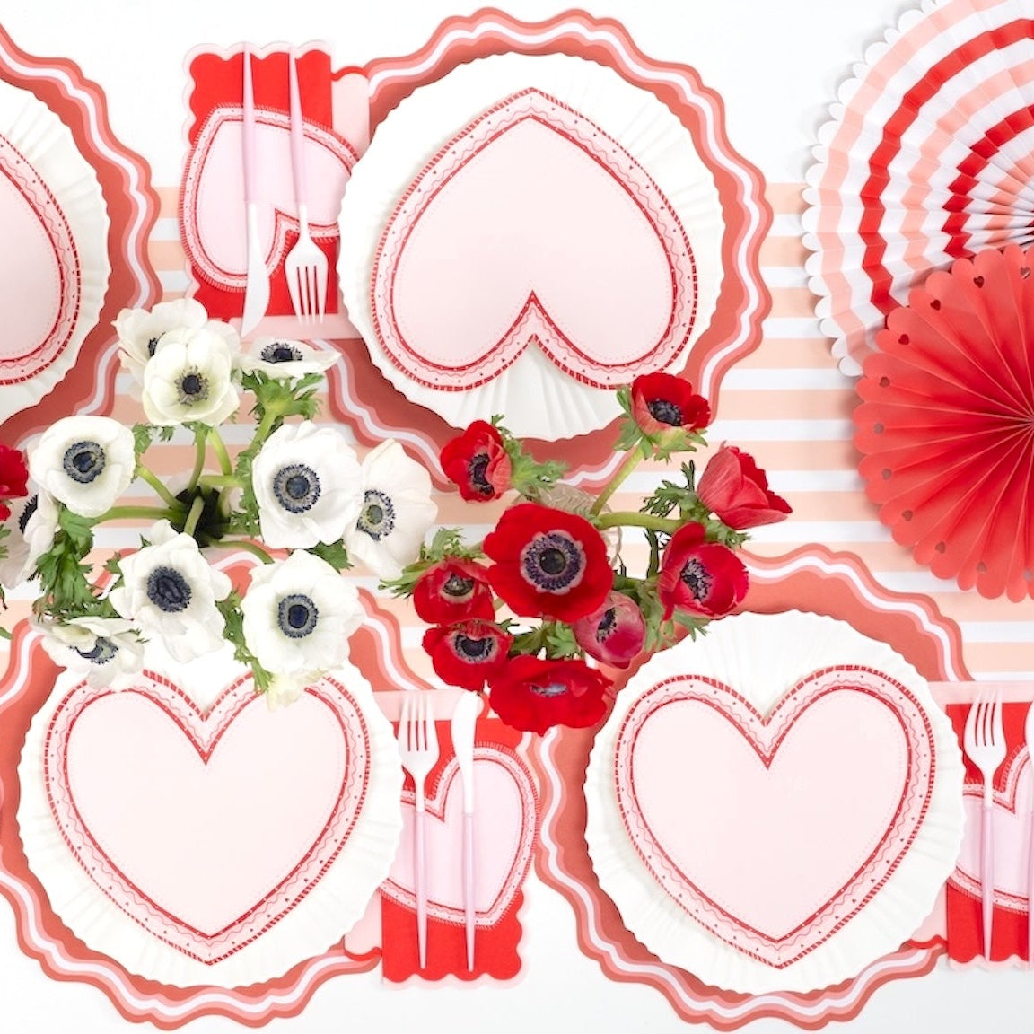 Sweetheart Heart Shaped Valentine Plates