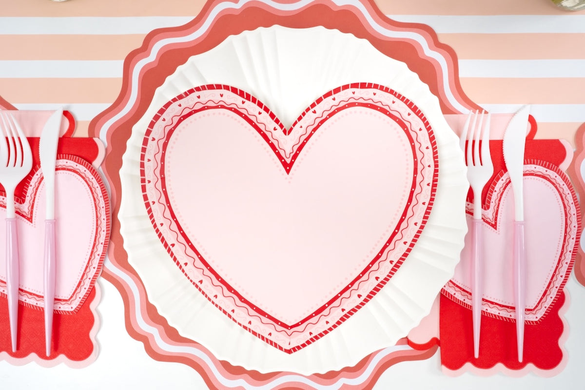 Sweetheart Heart Shaped Valentine Napkins