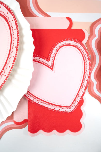 Sweetheart Heart Shaped Valentine Napkins