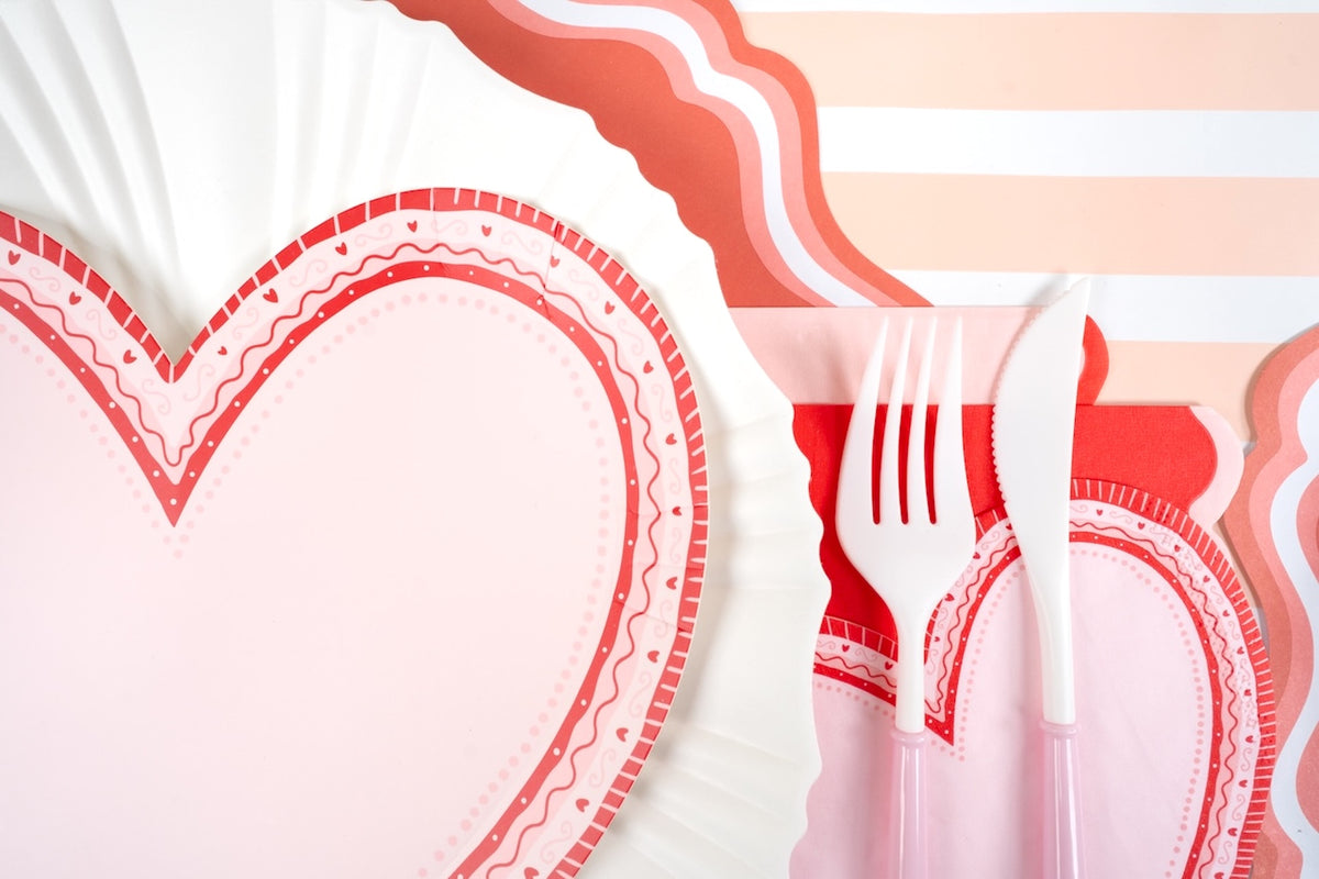 Sweetheart Heart Shaped Valentine Plates