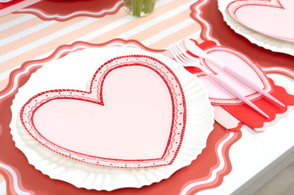 Sweetheart Heart Shaped Valentine Plates
