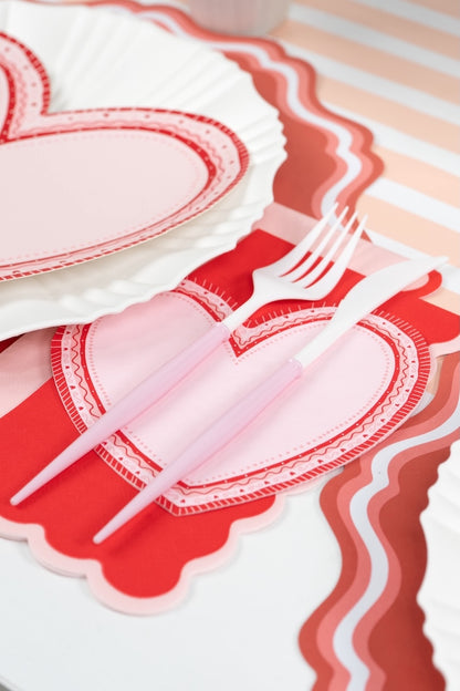 Sweetheart Heart Shaped Valentine Napkins