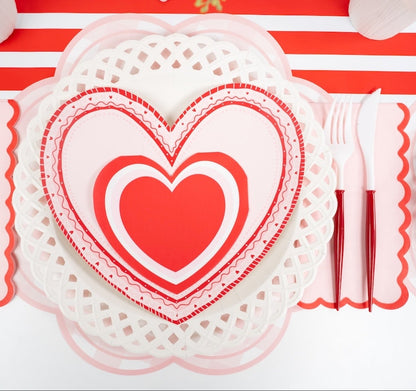 Sweetheart Heart Shaped Valentine Plates