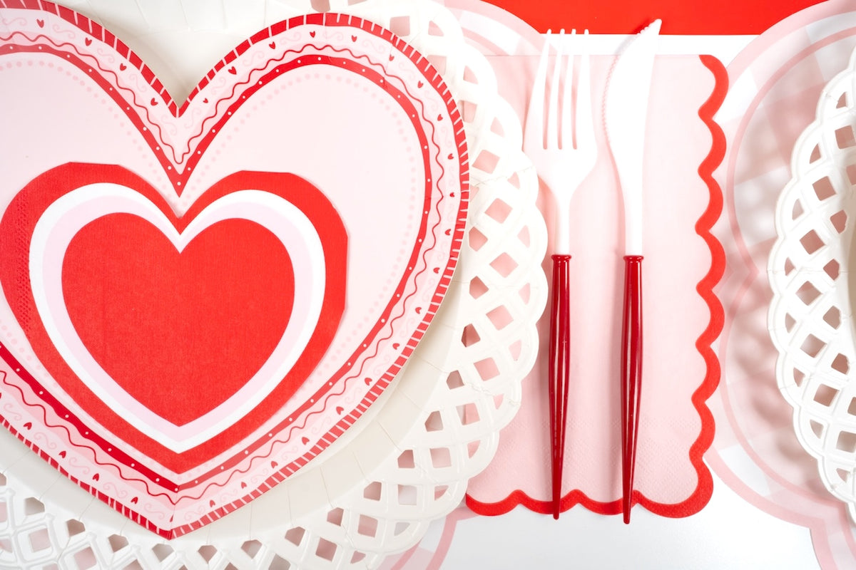 Sweetheart Heart Shaped Valentine Plates