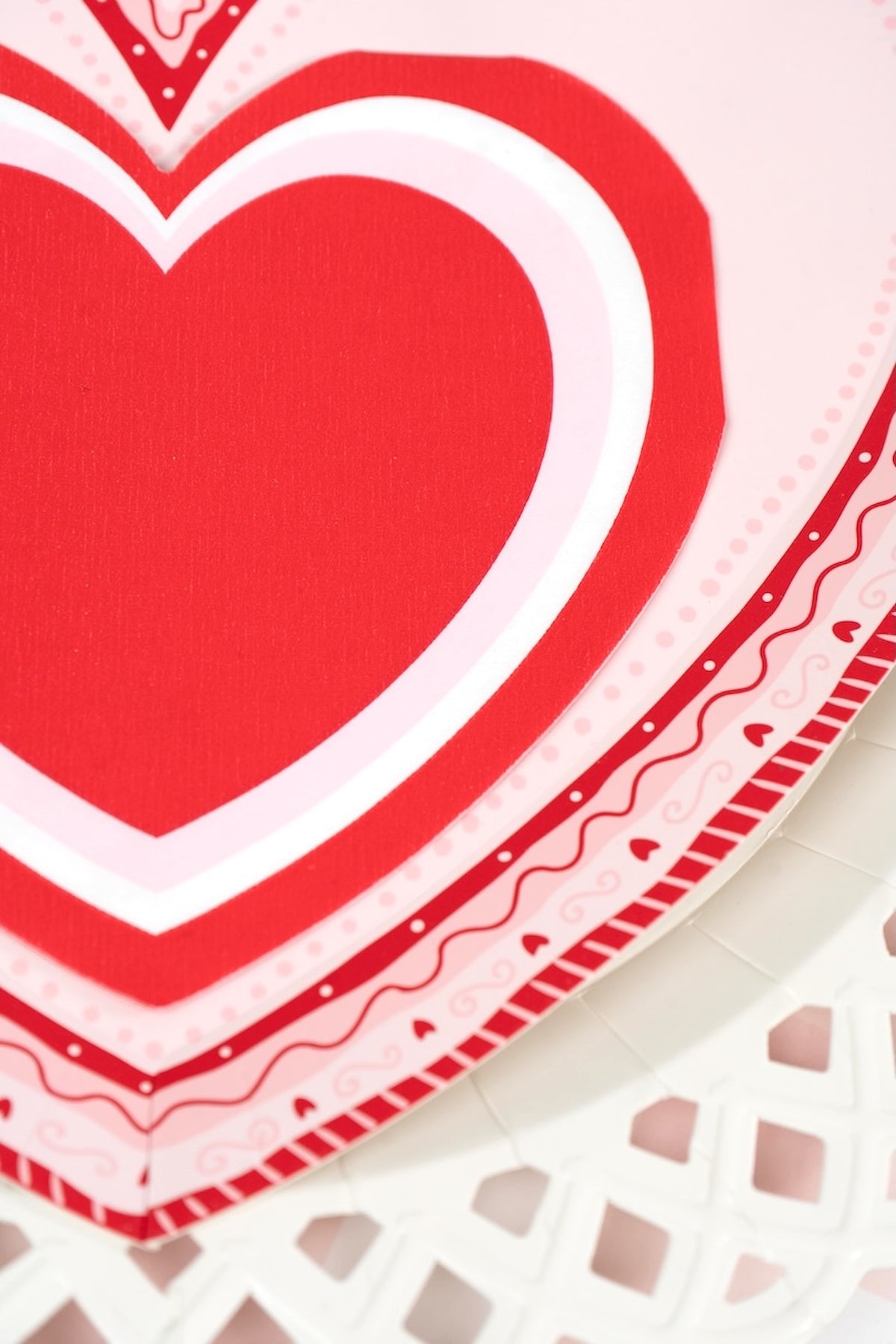 Sweetheart Colorblock Heart Shaped Napkins