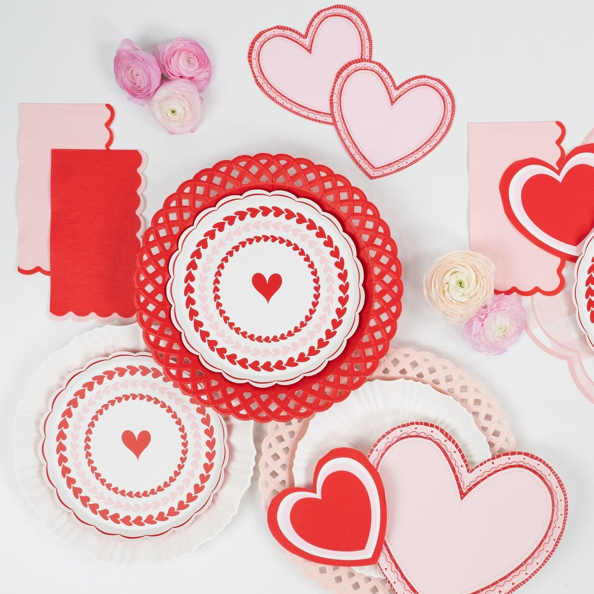 Sweetheart Heart Shaped Valentine Napkins