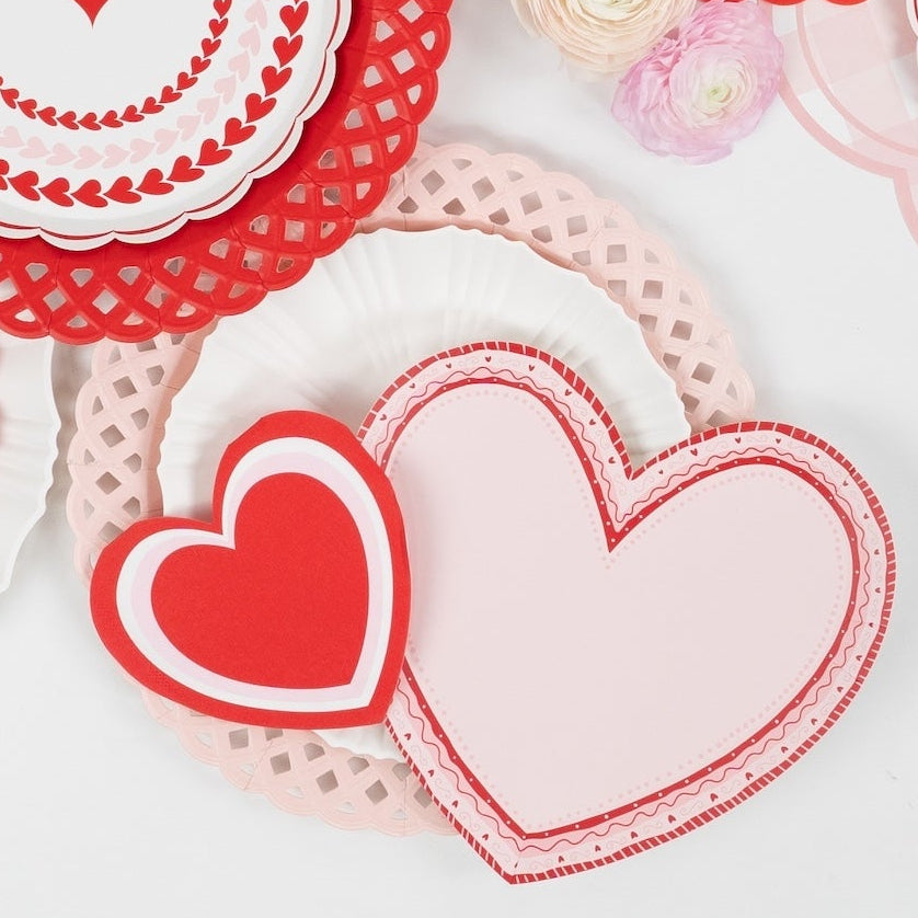 Sweetheart Heart Shaped Valentine Plates