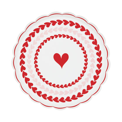 Sweetheart Swirl Hearts Dessert Plates