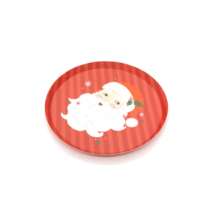 Jolly Santa Vintage Christmas Dessert Plates