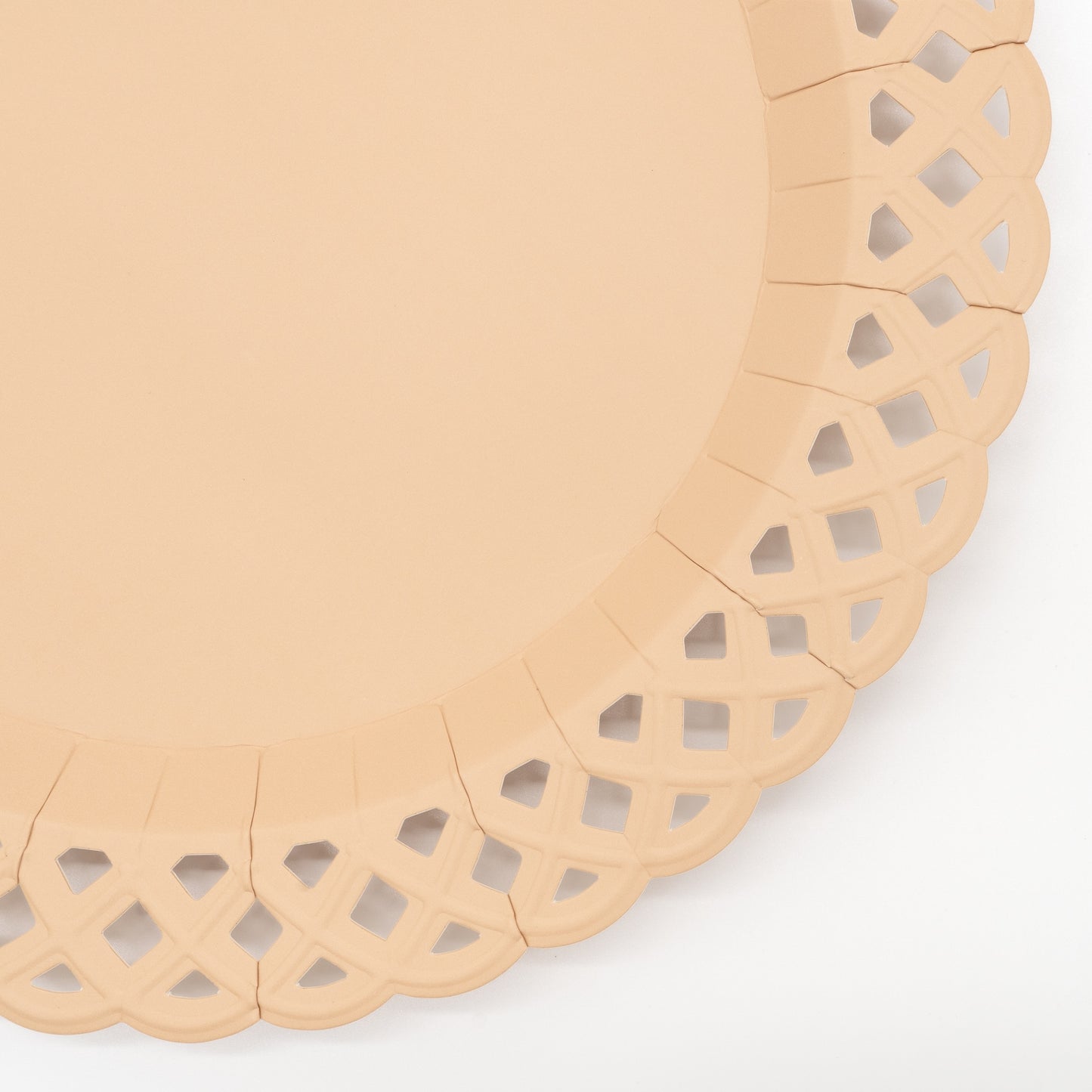 Light Brown Basketweave Dinner Plates