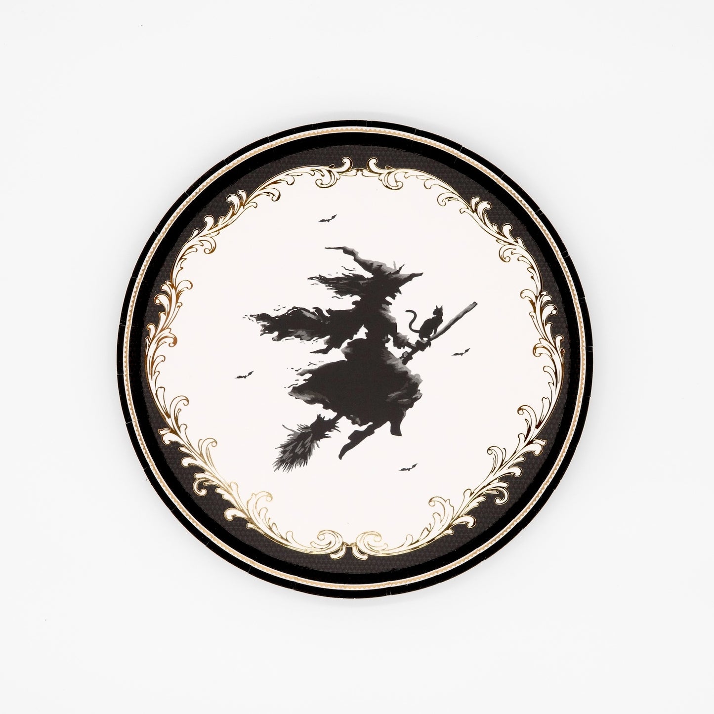 Elegant Halloween Witch Dessert Plates