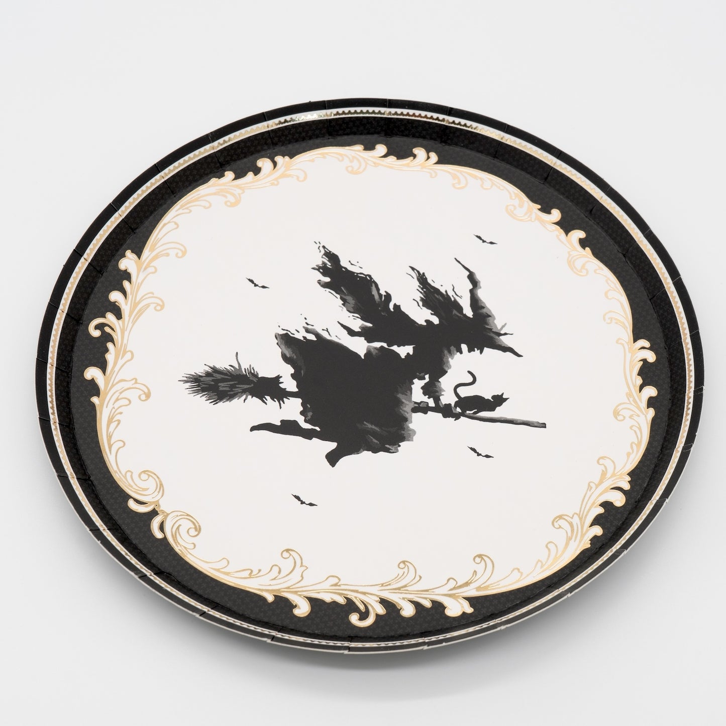 Elegant Halloween Witch Dessert Plates