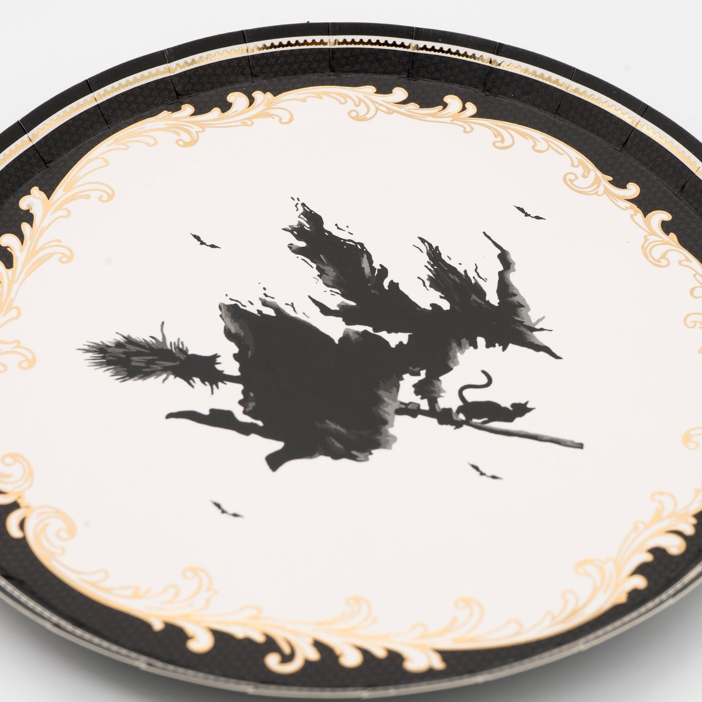 Elegant Halloween Witch Dessert Plates