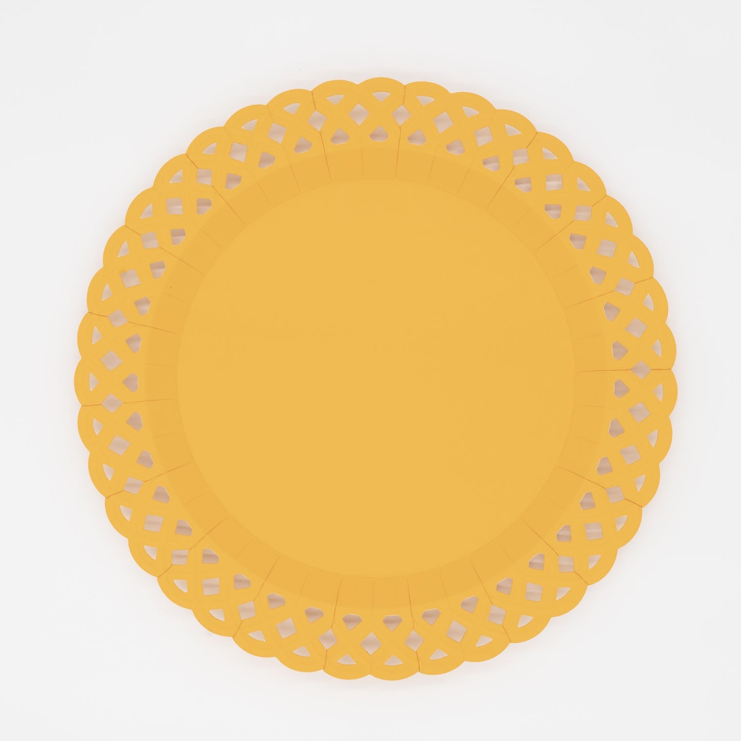 Marigold Yellow Basketweave Dinner Plates
