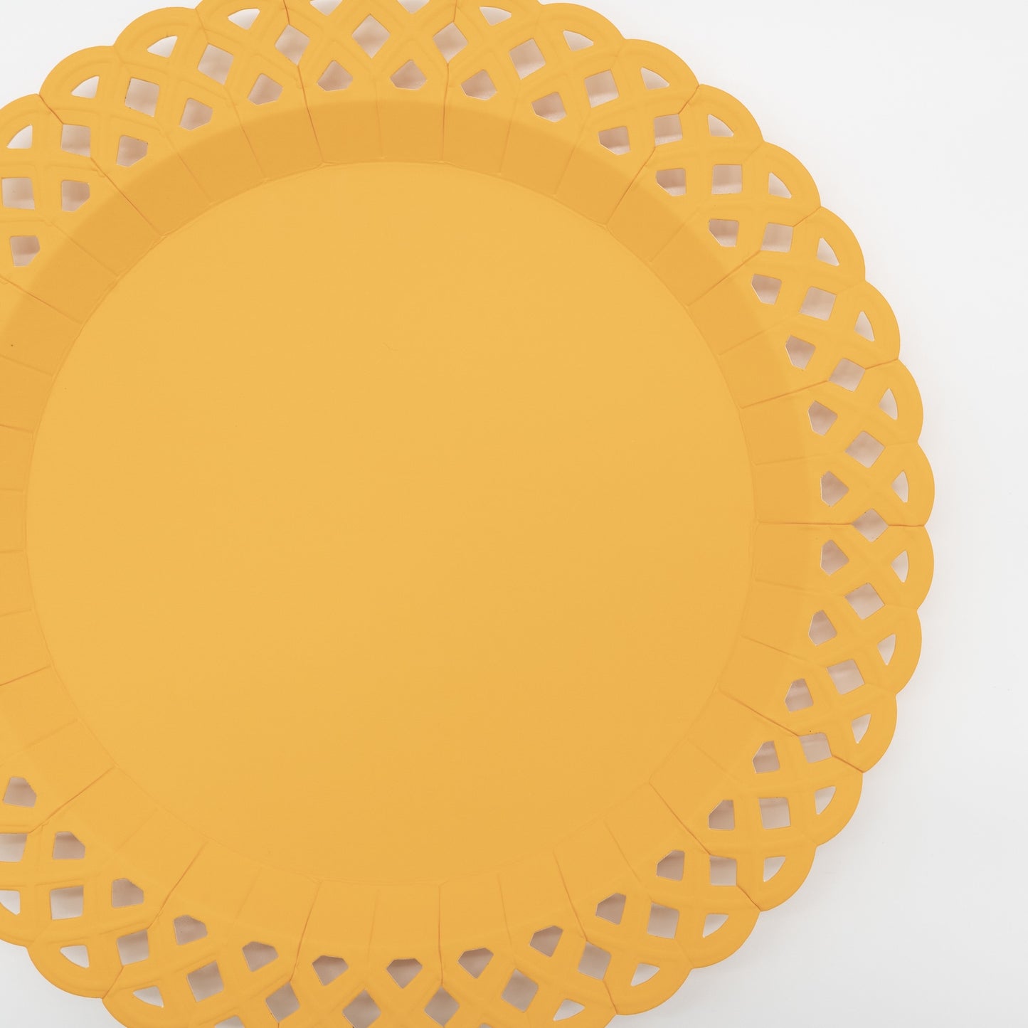 Marigold Yellow Basketweave Dinner Plates