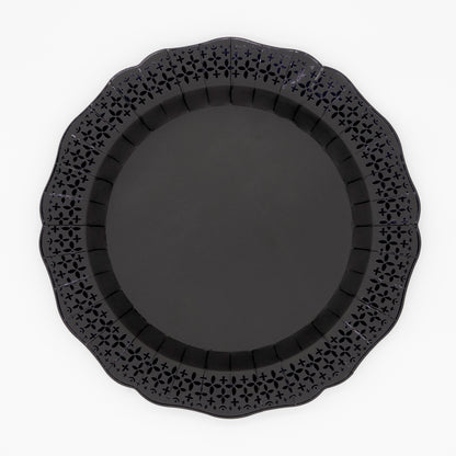 Elegant Black Pattern Dinner Plates