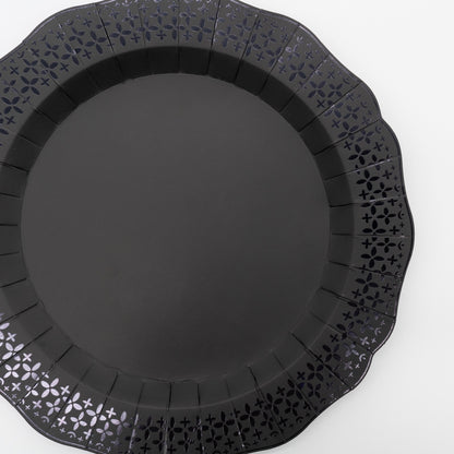 Elegant Black Pattern Dinner Plates