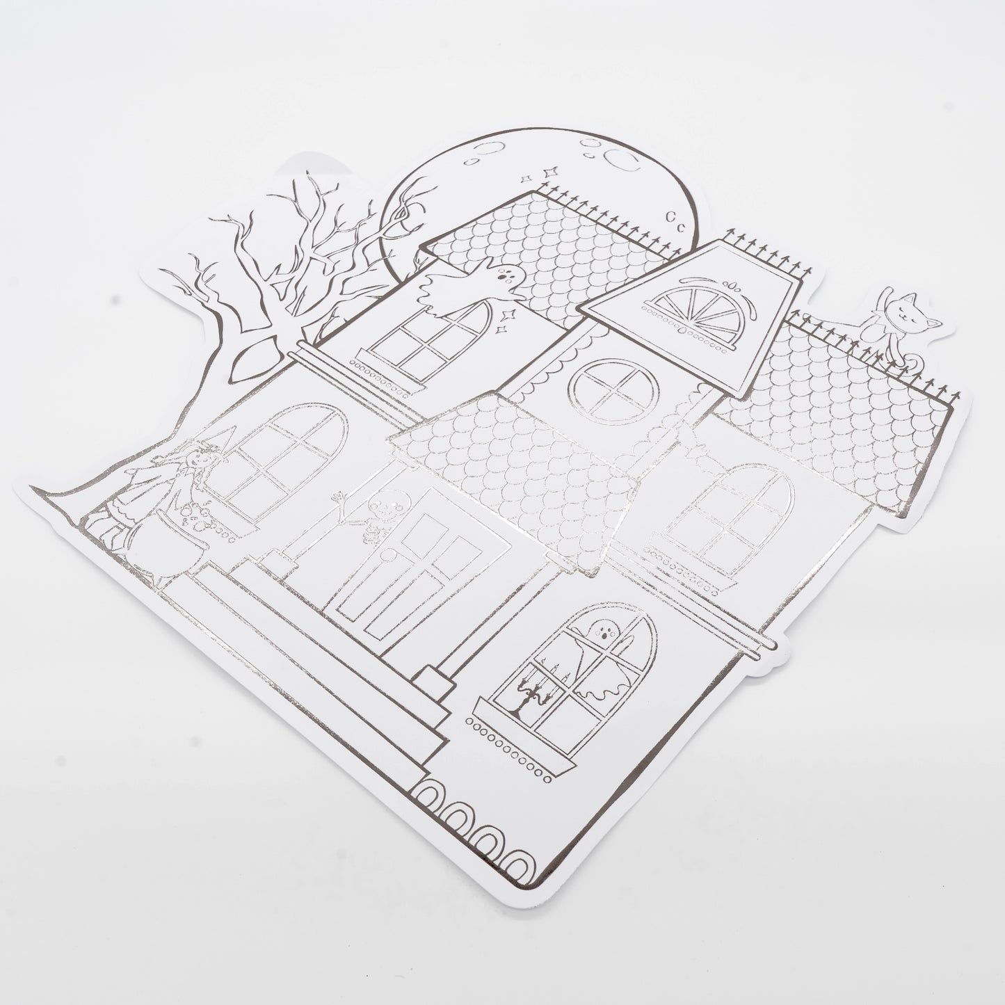 Haunted House Halloween Coloring Placemats