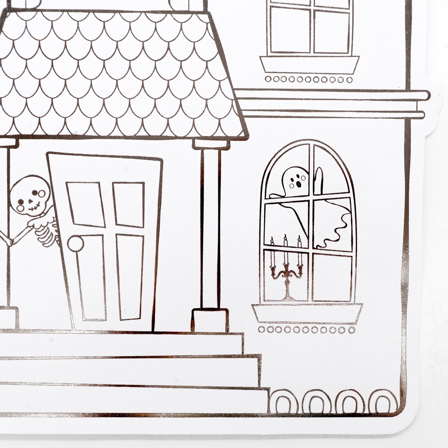 Haunted House Halloween Coloring Placemats