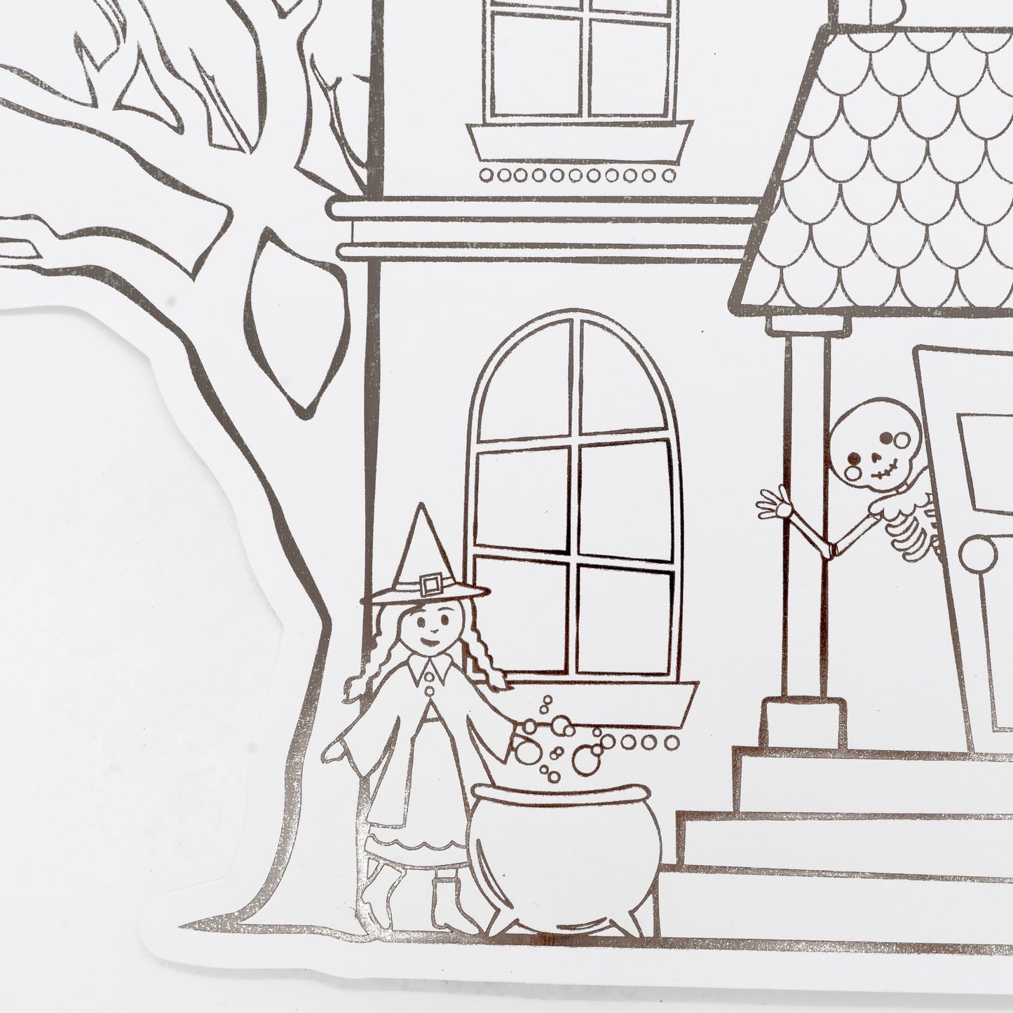 Haunted House Halloween Coloring Placemats
