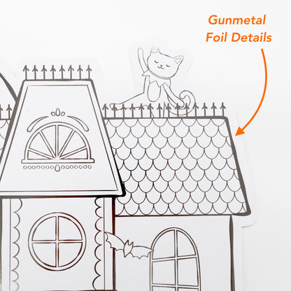 Haunted House Halloween Coloring Placemats