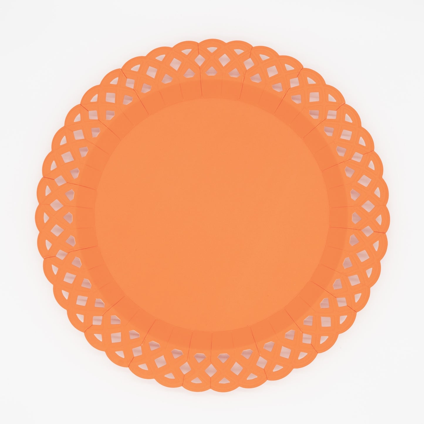 Orange Basketweave Dinner Plates