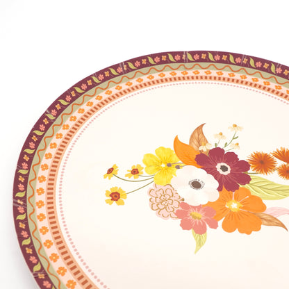 Harvest Floral Dessert Plates