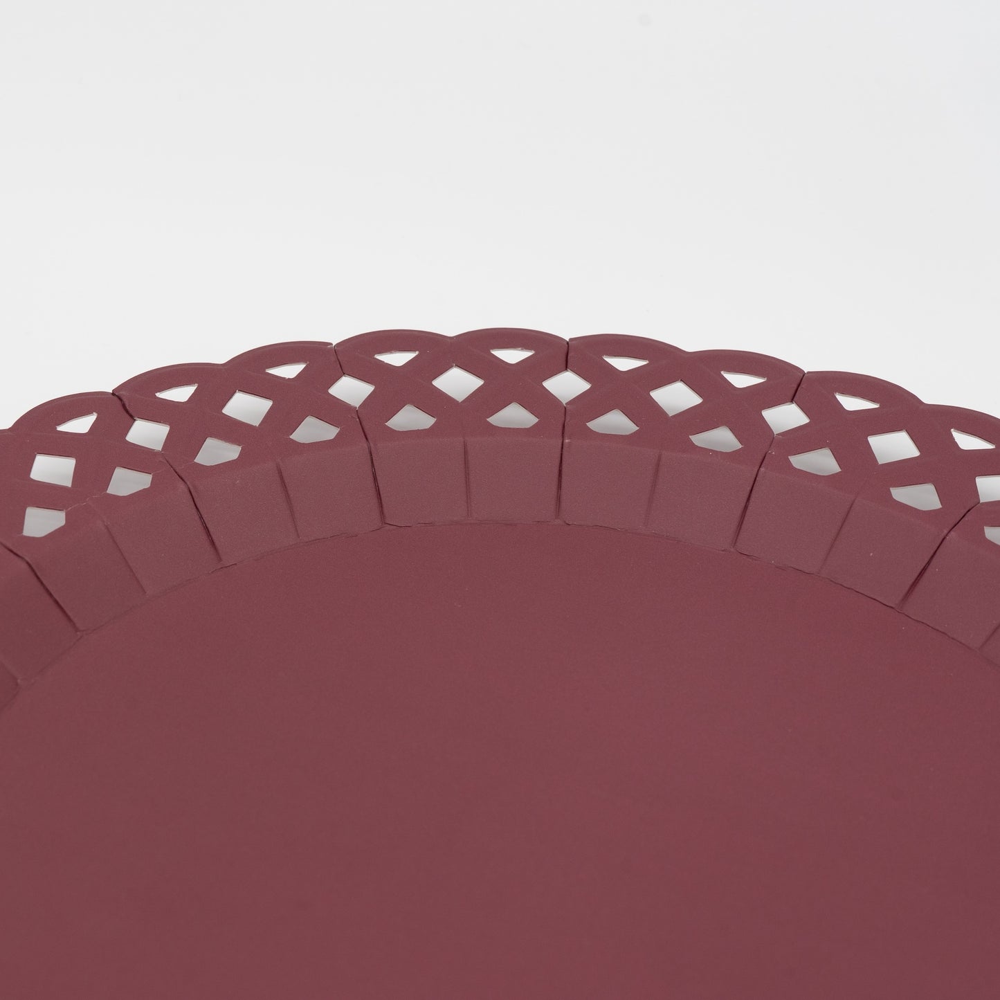 Burgundy Basketweave Dinner Plates