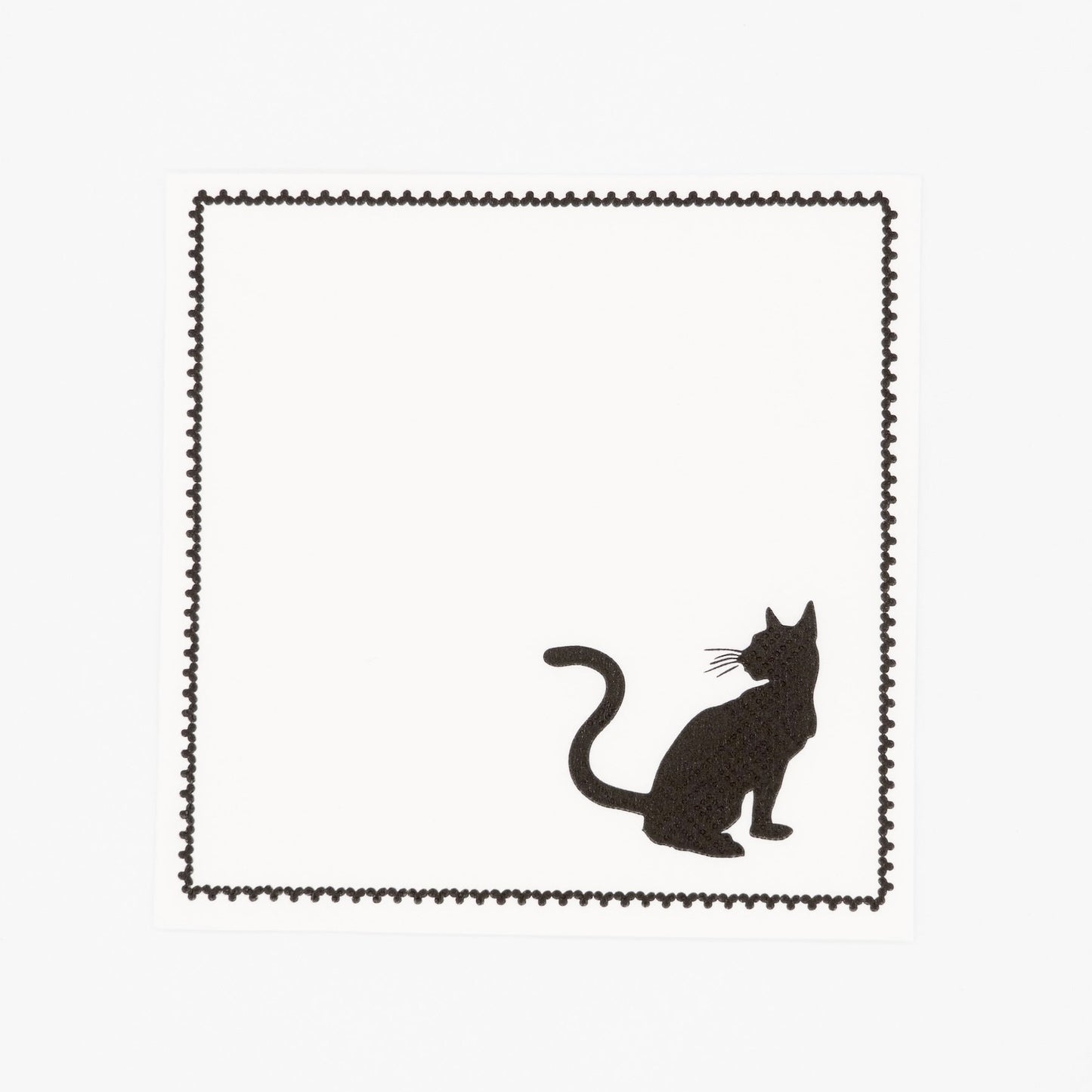 Elegant Halloween Cat Cocktail Napkins
