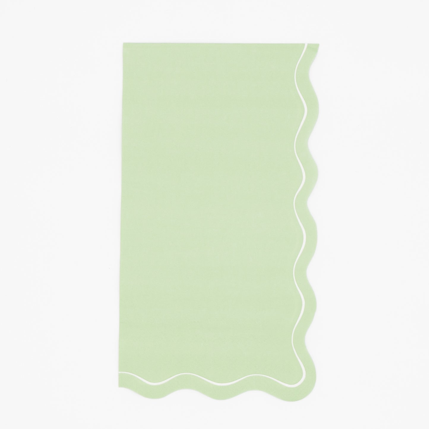 Sage Green Scallop Guest Towels