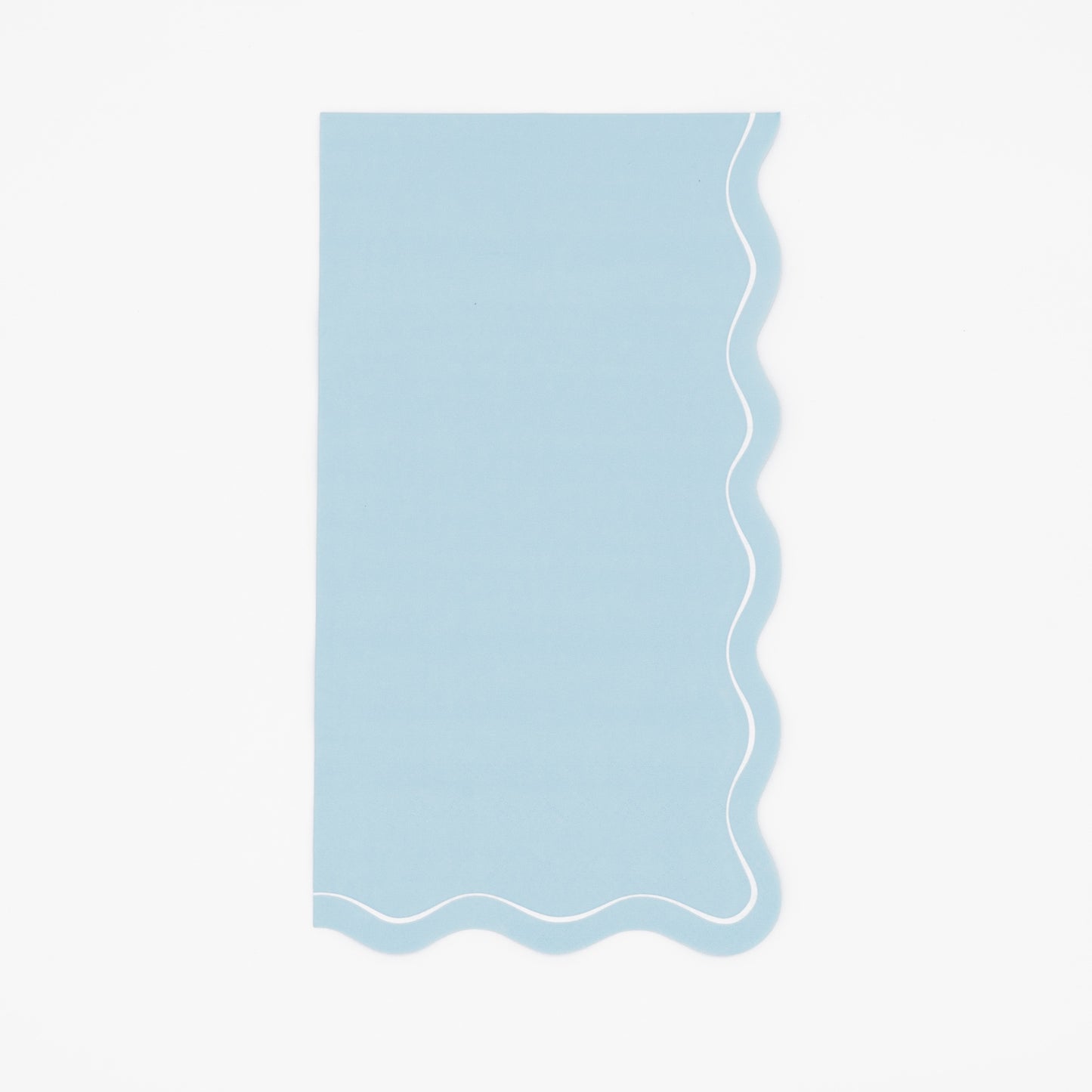 Light Blue Scallop Guest Towels