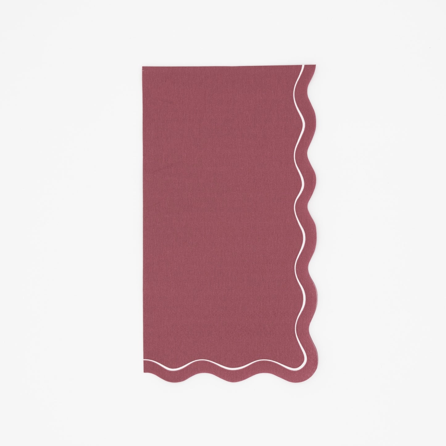 Burgundy Scallop Guest Towels