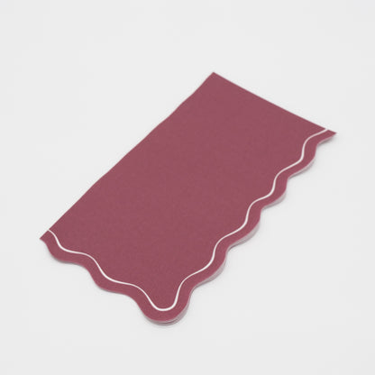 Burgundy Scallop Guest Towels