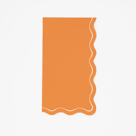 Orange Scallop Guest Towels