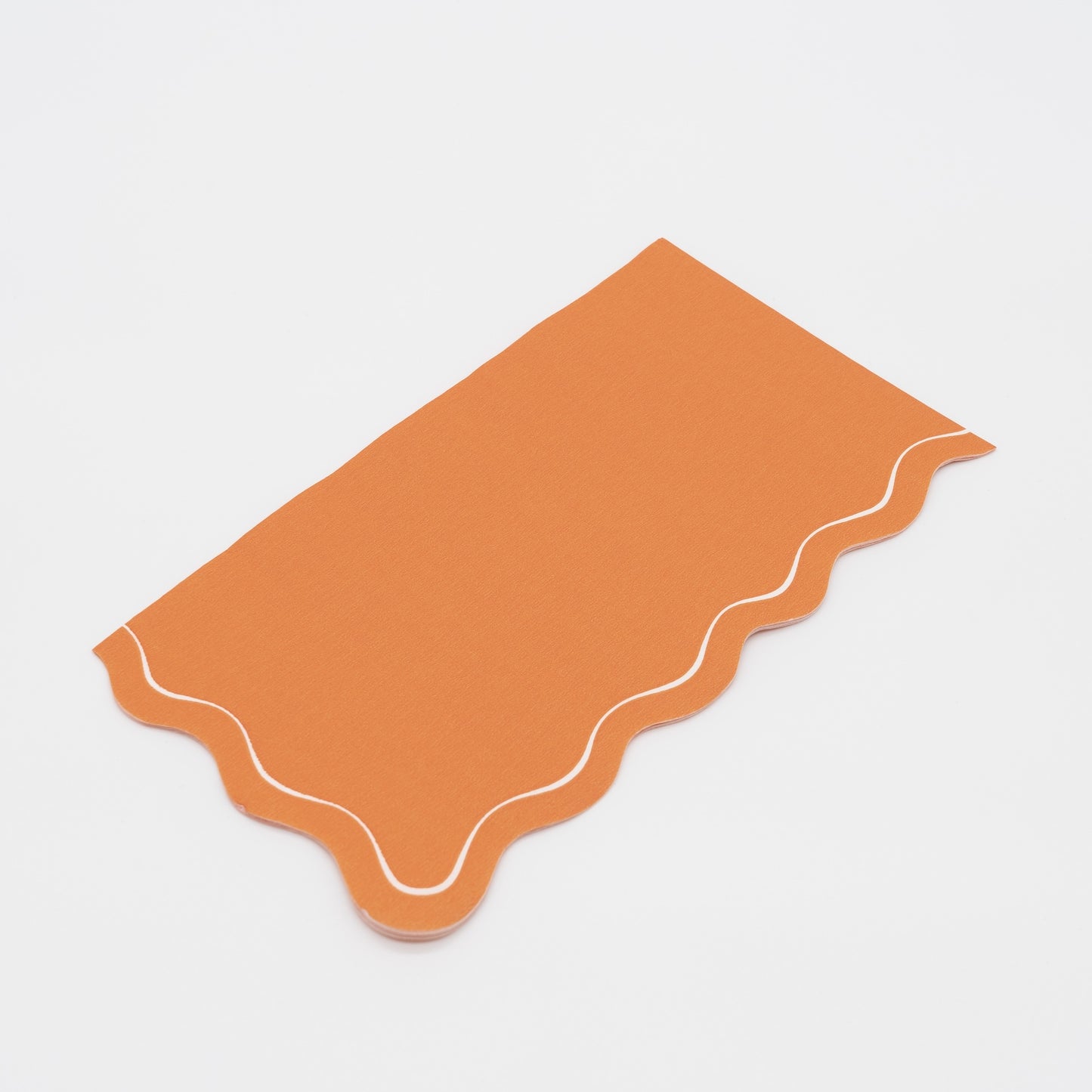 Orange Scallop Guest Towels